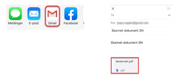 Dele som vedlegg i Gmail