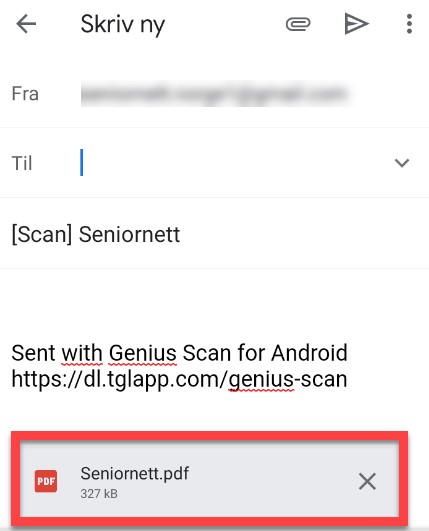Vedlegg i Gmail