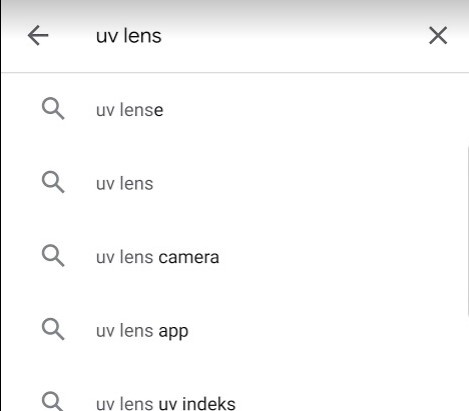 Søke etter UV Lens