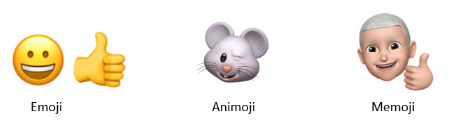 Emoji, animoji og memoji