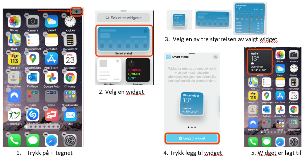 Legge til en widget