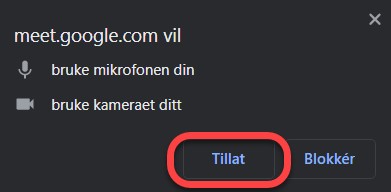 Tillat bruk kamera og mikrofon