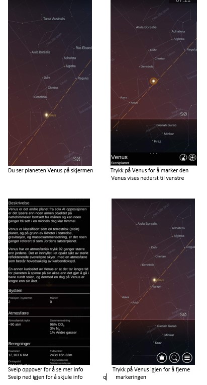 Finne info om en bestemt planet eller stjerne