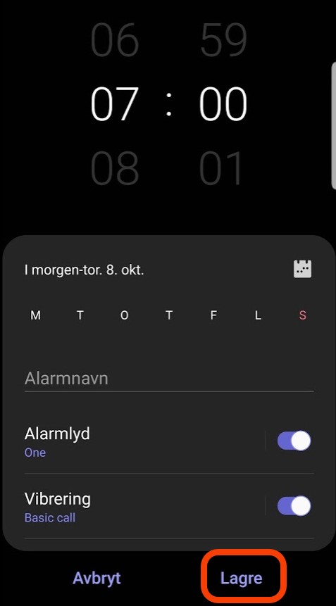 Lagre alarm Android