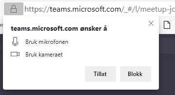 Tillat bruk av kamera og mikrofon