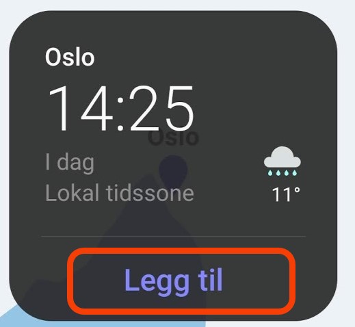 Velg legg til Android