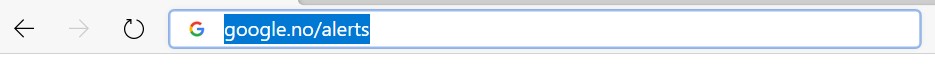 Søk Google Alerts i nettleser