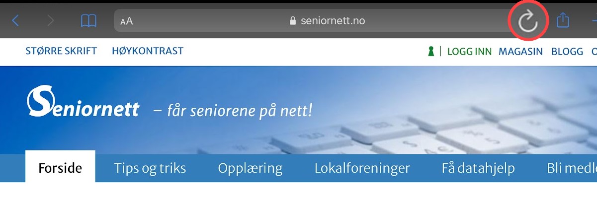 Friske opp Safari på mobile iOS enheter