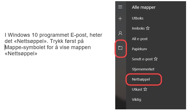 Windows 10 epost - Nettsøppel