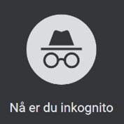 Inkognito eller privat nettsurfing