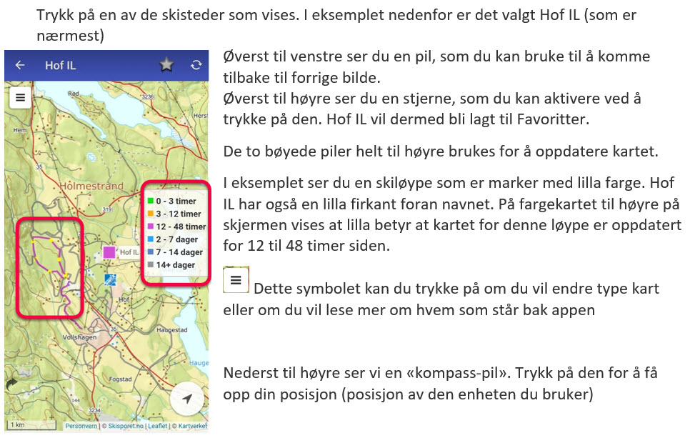 Kart av valgt sted