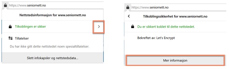 Eksempel sertifikat Firefox