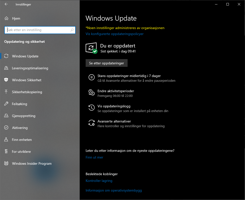 Se etter oppdateringer