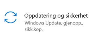 Oppdatering og sikkerhet