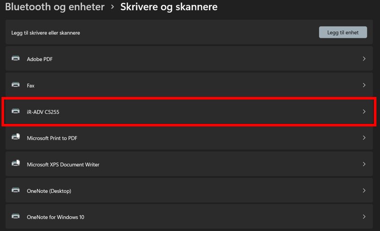 Skrivere og skannere