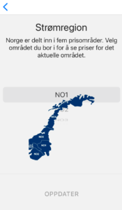 Strømpriser app-Region