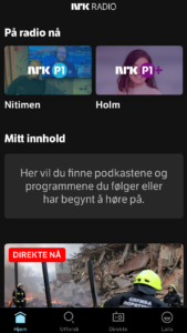 NRK Radio-app - åpningsbilde