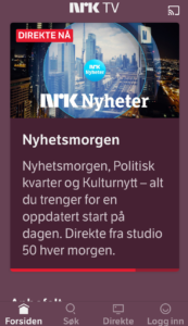 NRK TV-app - åpningsbilde