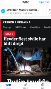 NRK app - åpningsbilde 