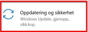 Oppdatering og sikkerhet