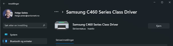Windows 11 skriverinnstillinger