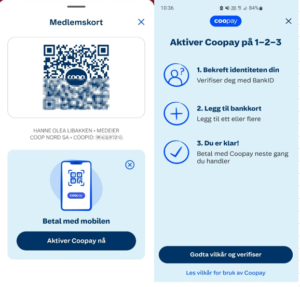 digitalt medlemskort hos Coop