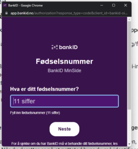 Pålogging BankID
