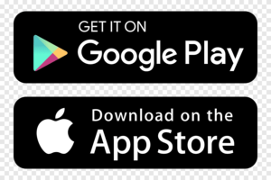 Nedlastingsknapper for Google play og App Store