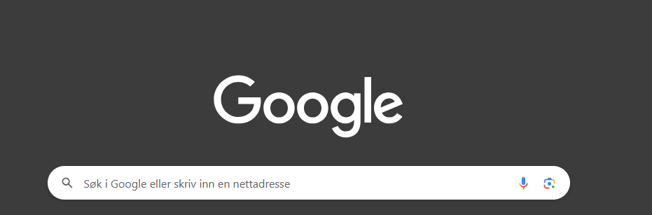 Skjermbilde av google.no